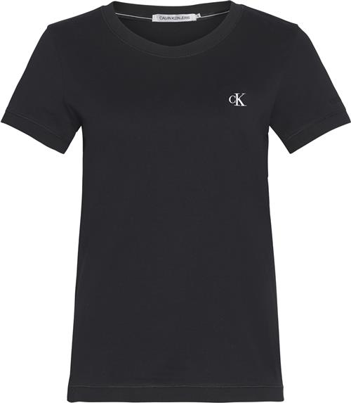 Calvin Klein CK Embroidery Slim TEE Kvinde Bae Kortærmede T-shirts Str S - hos Magasin