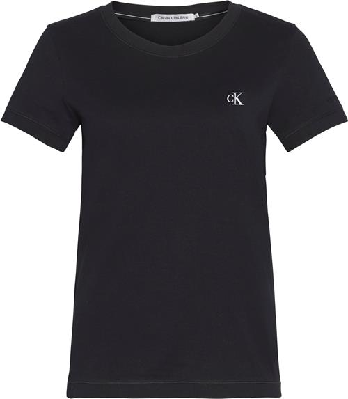 Calvin Klein CK Embroidery Slim TEE Kvinde Bae Kortærmede T-shirts Str M - hos Magasin