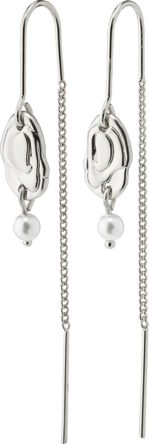 Se Pilgrim Emilie Chain Earrings Silverplated One size - Ørehænger hos Magasin ved Magasin