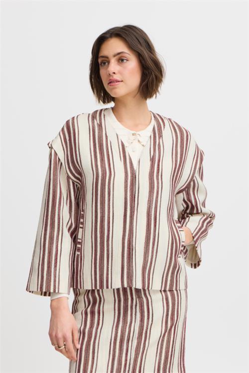 Atelier Rêve Irabelle BL Kvinde Abelle Stripe Langærmede Bluser Loose Fit Str 40 - hos Magasin