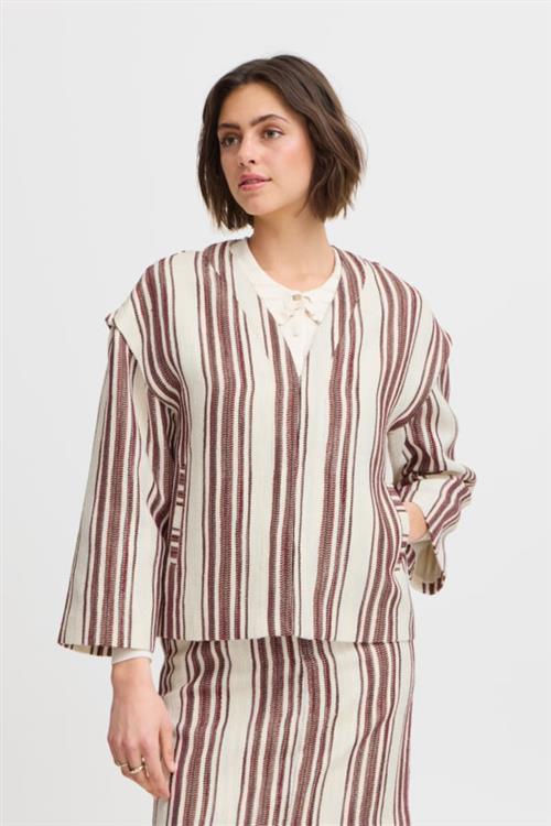 Atelier Rêve Irabelle BL Kvinde Abelle Stripe Langærmede Bluser Loose Fit Str 36 - hos Magasin