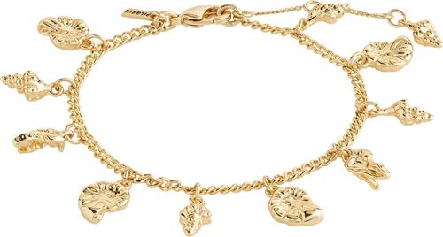 Se Pilgrim SEA Recycled Bracelet Goldplated one size - Kædearmbånd Med Vedhæng Silke hos Magasin ved Magasin