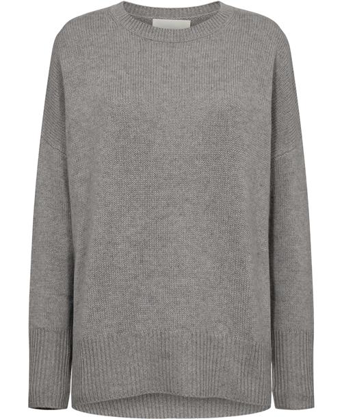 Lisa Yang Mila Sweater Kvinde Dove Grey Sweaters Relaxed Fit Str S/M - hos Magasin