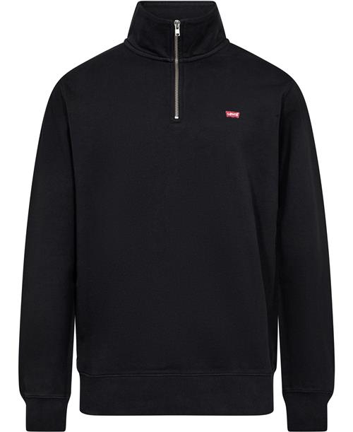 Se Levi's Original HM 1/4 ZIP Mineral BL Mand Sort Sweatshirts Str XL - Bomuld hos Magasin ved Magasin