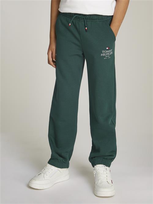 Tommy Hilfiger TH Logo Puff Print Sweatpants Str 12 - Ornamental Green Bukser hos Magasin