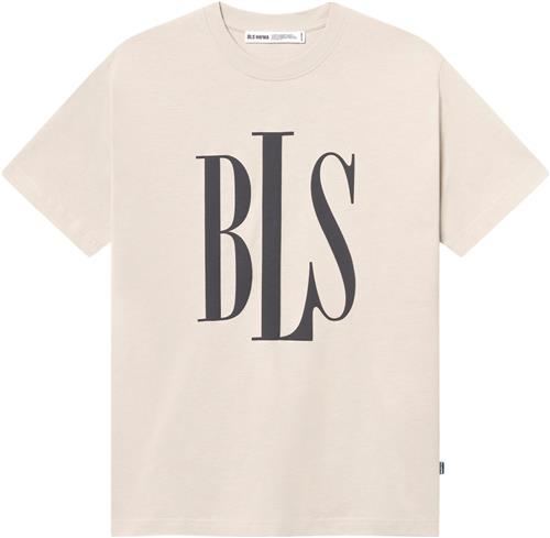 BLS Hafnia Henry Tshirt Mand Sand Kortærmede T-shirts Regular Fit Str XXL - Bomuld hos Magasin