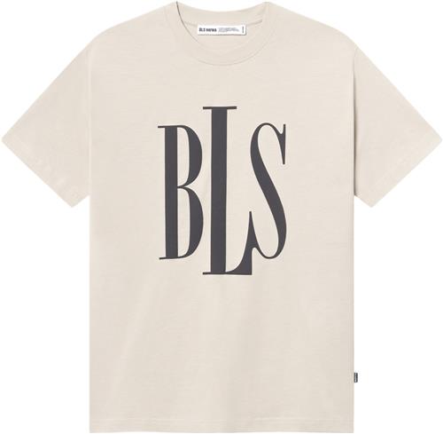 BLS Hafnia Henry Tshirt Mand Sand Kortærmede T-shirts Regular Fit Str M - Bomuld hos Magasin