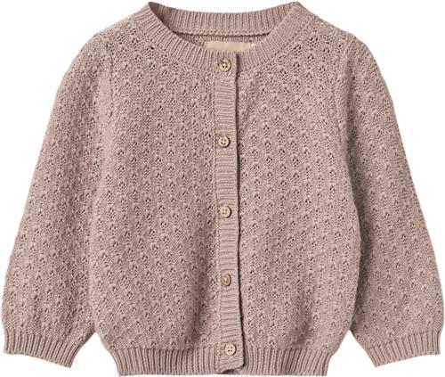 Wheat Strik Cardigan Magnella Str 68/6m - Dry Rose Toppe Bomuld hos Magasin