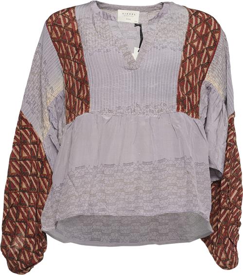 Se Sissel Edelbo Bibi Balloon Silk Top Kvinde Multi Langærmede Bluser Loose Fit - Velour hos Magasin ved Magasin