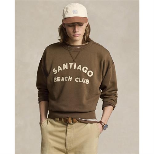 Se Polo Ralph Lauren Seasonal Fleecelsl-sws Mand Court Brown Sweatshirts Str S - hos Magasin ved Magasin