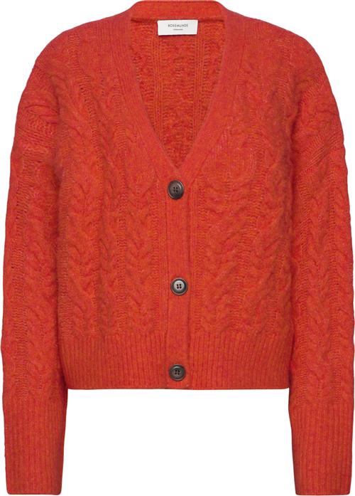 Rosemunde Cable Knit Cardigan Kvinde Cherry Tomato Cardigans Str L/XL - hos Magasin