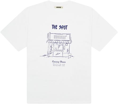 Se Woodbird Wbbaine Spot tee Mand White Kortærmede T-shirts Str M - hos Magasin ved Magasin