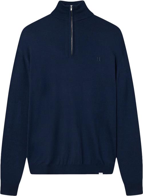 Les Deux Greyson Halfzip Merino Knit Mand Navy Turtlenecks Str L Merino - hos Magasin