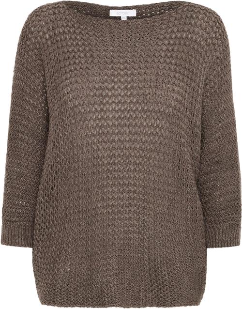 Sorbet Sbcarly Knit Blouse Kvinde Chocolate Brown Sweaters Str S/M - hos Magasin