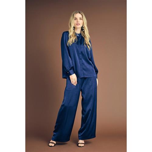 Se A-VIEW Birdie Pants Kvinde Blue Bukser Med Brede Ben Str 38 - hos Magasin ved Magasin