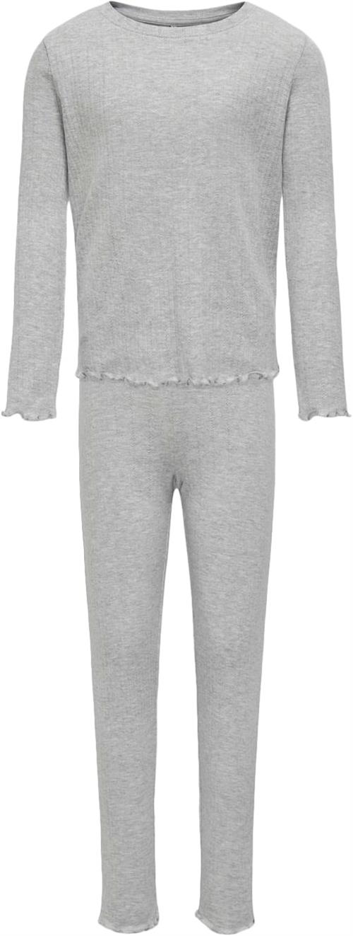 Se ONLY Kogmunte Loungewear L/S Pant SET JR Str 122/128 - Grå Nattøj hos Magasin ved Magasin