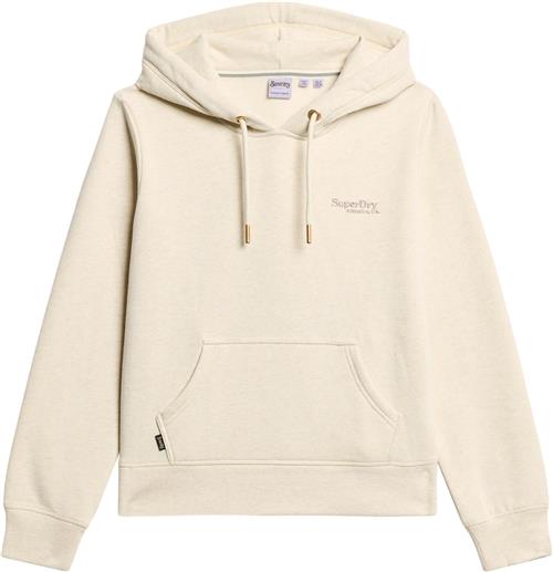 Se Superdry Essential Logo Hoodie Kvinde Light Oat Marl Hættetrøjer Str M - hos Magasin ved Magasin