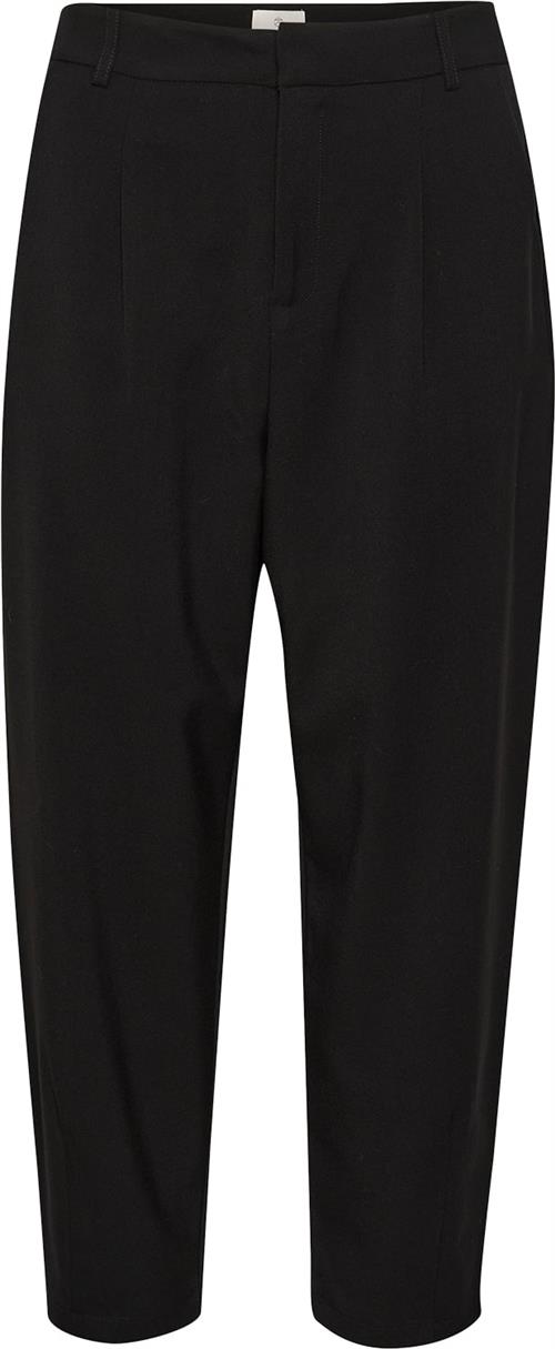 Kaffe Kamerle Pants Suiting Kvinde Black Deep Bukser Med Brede Ben Regular Fit Str 40 - Polyester hos Magasin