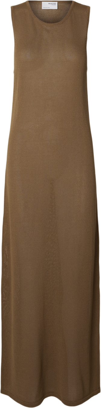 Selected Femme Slfmoon SUS SL Knit Dress Kvinde Coca Mocha Midi Kjoler Str L - hos Magasin