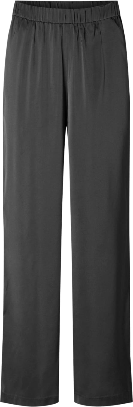 Selected Femme Slflenatinni Relaxed MW Wide Pant Kvinde Volcanic Ash Bukser Med Lige Ben Str 40 - hos Magasin