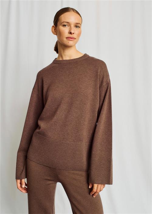 Bruun & Stengade BS Adalyn Knitwear Kvinde Brown Sweaters Str S - hos Magasin