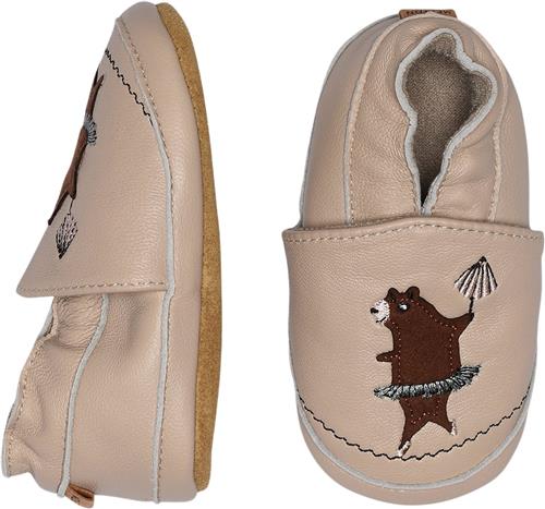 Melton Dancing Bear Leather Slippers Oxford Tan Hjemmesko Str 24/25 - Læder hos Magasin