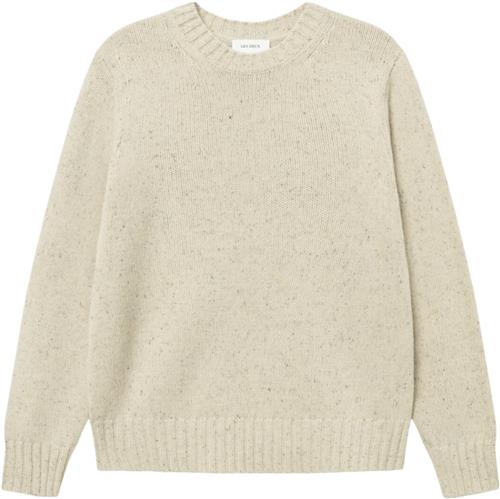 Les Deux Gary Fleck Wool Roundneck Mand Light Sand Sweaters Str XL - Uld hos Magasin