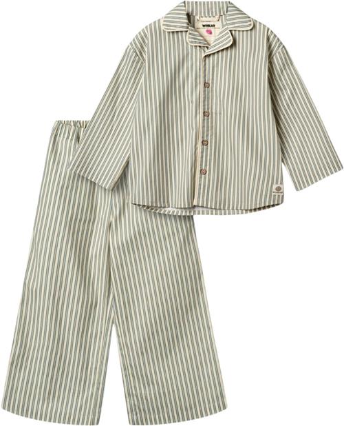 Wheat Pyjamas Bebbo Str 116 cm / 6 år - Soft Stripe Nattøj Bomuld hos Magasin