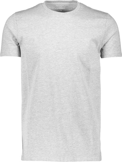 Lindbergh Mens Stretch Crew Neck tee S/S Mand Grå Kortærmede T-shirts Slim Fit Str XXL - hos Magasin