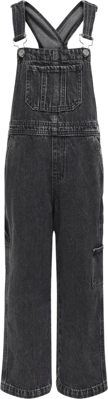 Se ONLY Kogdaffy Carpenter Overall DNM AZG Str 128 - Washed Black Bukser Denim hos Magasin ved Magasin