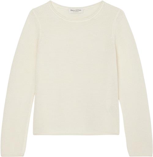 Marc O’Polo Pullover, Longsleeve, Roundneck Kvinde White Cotton Sweaters Str XS - hos Magasin