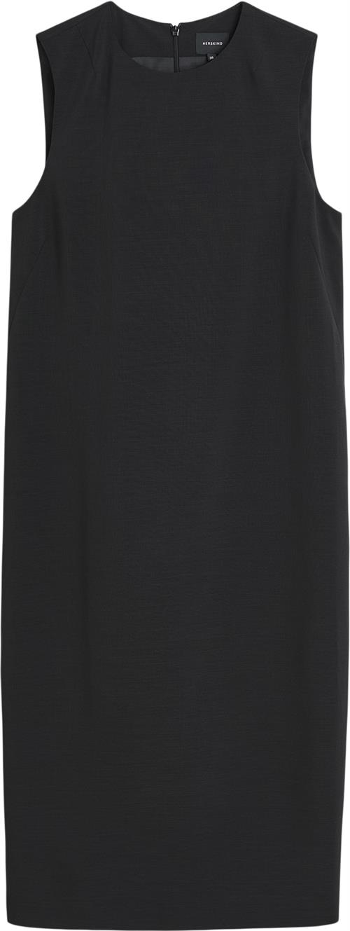 HERSKIND Cecarre Dress Kvinde Black Midi Kjoler Str 38 - Polyester hos Magasin