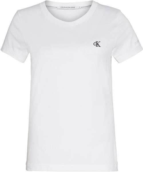 Se Calvin Klein CK Embroidery Slim TEE Kvinde Yaf Kortærmede T-shirts Str L - hos Magasin ved Magasin