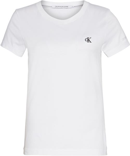 Calvin Klein CK Embroidery Slim TEE Kvinde Yaf Kortærmede T-shirts Str M - hos Magasin