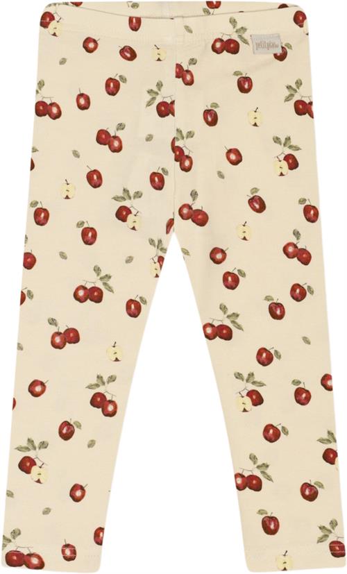 PETIT PIAO Legging Printed Str 116 cm - Apple Aop Leggings Bomuld hos Magasin