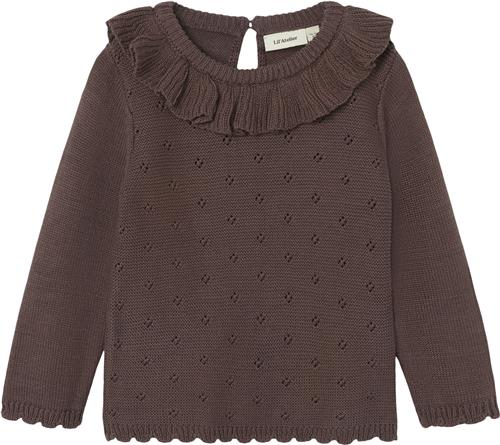 Se Lil' Atelier Nmflaguna LS Knit LIL Str 98 - Peppercorn Strik hos Magasin ved Magasin