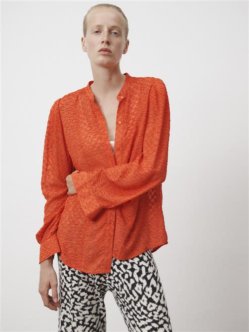 Se Lala Berlin Blouse Baran Kvinde Hot Orange Sweaters Str S - hos Magasin ved Magasin