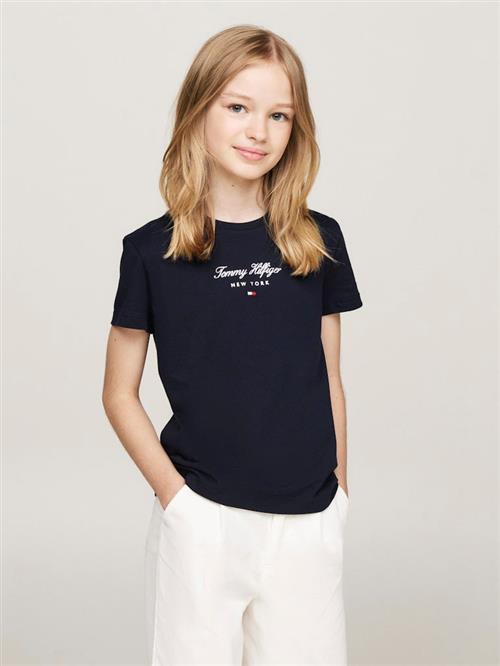 Tommy Hilfiger TH NYC Foil TEE SS Str 8 - Desert Sky Kortærmede T-shirts hos Magasin