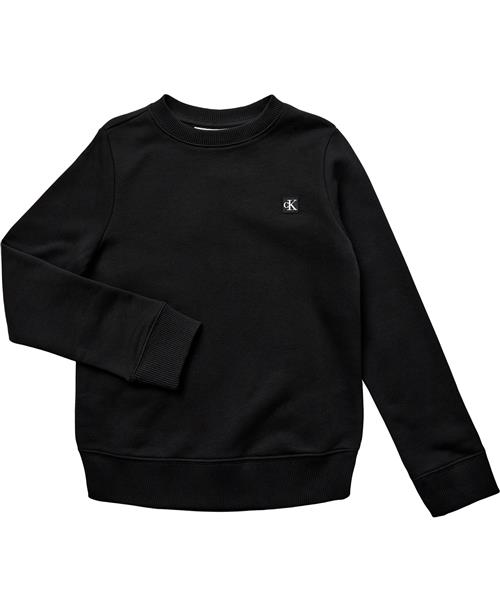 Se Calvin Klein Mono Mini Badge REG CN Str 14 - Ck Black Sweatshirts hos Magasin ved Magasin