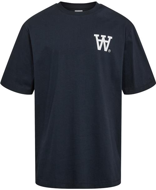 Wood Wood Wwasa Not To Be Trusted Tshirt Mand Dark Navy Kortærmede T-shirts Str M - hos Magasin