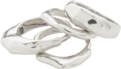 Se Pilgrim Asher Recycled Rings 4in-1 set Gold-plated one size - Ringe hos Magasin ved Magasin