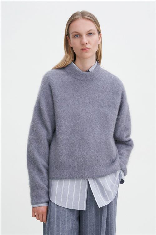 Filippa K Fluffy Sweater Kvinde Thundersto Sweaters Str L - hos Magasin