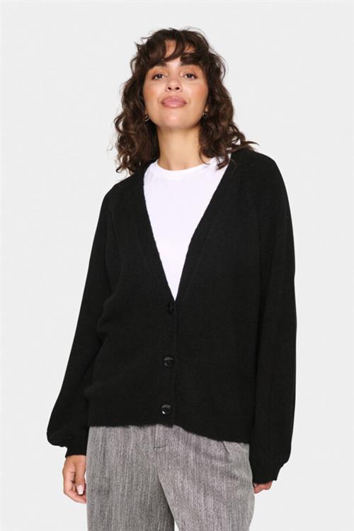 Se Saint Tropez Garbiesz Cardigan Kvinde Black Cardigans Loose Fit Str M - hos Magasin ved Magasin