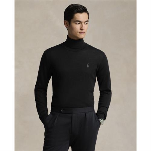 Polo Ralph Lauren 2/30 Merino WL Rwslsl-plo Mand Sort Turtlenecks Str L Merino - hos Magasin