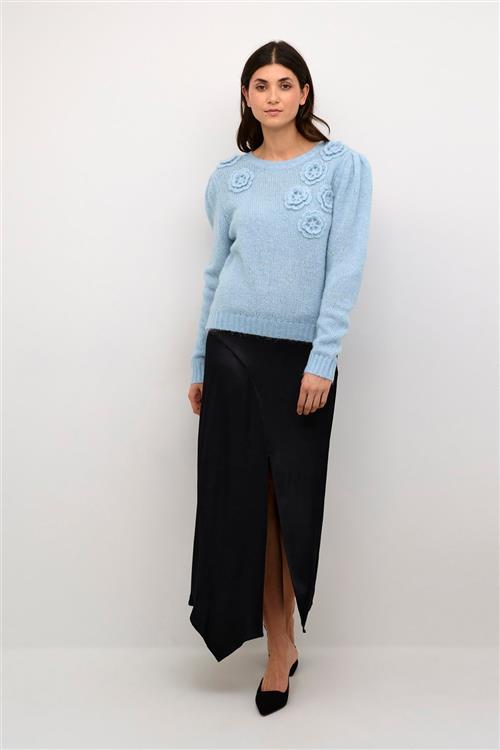 Se Culture Cuosa Pullover Kvinde Cashmere Blue Melange Sweaters Str S - Cashmere hos Magasin ved Magasin