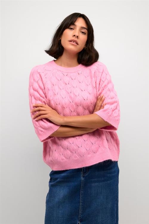 Se Kaffe Kamalene Knit Pullover Kvinde Rosebloom Melange Sweaters Str S - hos Magasin ved Magasin