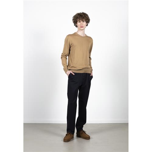 Se Clean Cut Copenhagen Merino Wool Crew Mand Camel Melange Sweaters Str XL Merino - hos Magasin ved Magasin