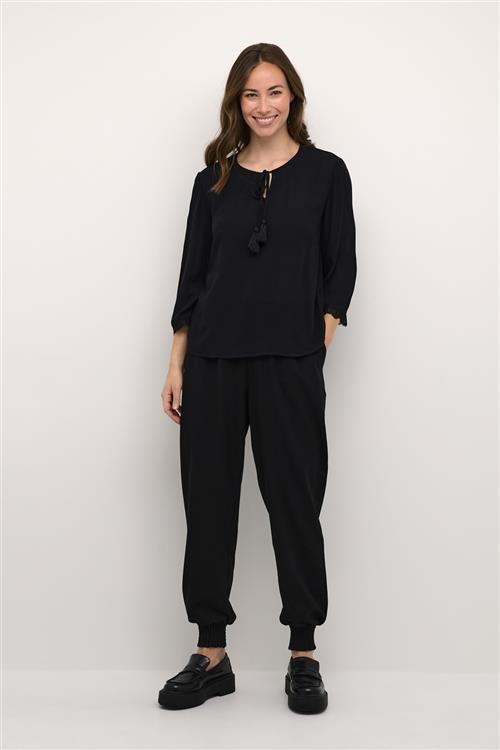 Cream Crcharlott Harem Pant Kvinde Pitch Black Bukser Med Brede Ben Str 46 - hos Magasin