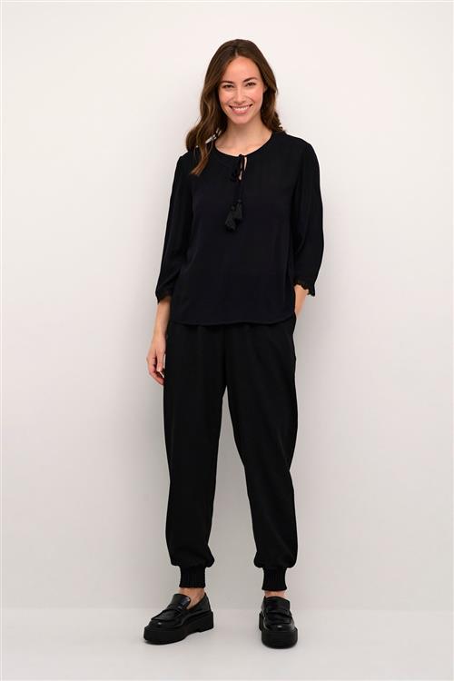 Cream Crcharlott Harem Pant Kvinde Pitch Black Bukser Med Brede Ben Str 34 - hos Magasin