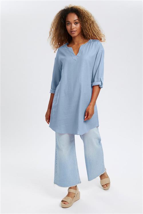 Se Cream Crventa Tunic Kvinde Cashmere Blue Tunikaer Regular Fit Str 44 - hos Magasin ved Magasin